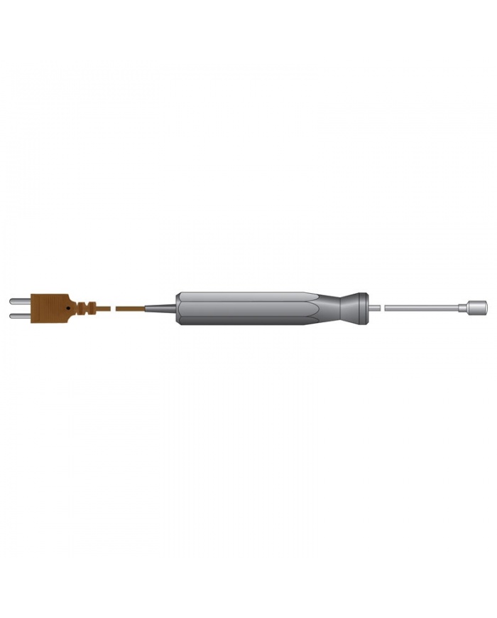 ETI Givare, termoelement typ T, vattentät ytgivare, Ø8 x 130mm, 1 meter kabel