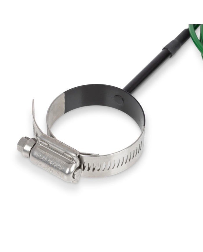 ETI Givare, termoelement typ K, för temperaturmätning på rör, fixering med givaren i slangklämma, upp till Ø50mm, PVC-kabel, 2 meter