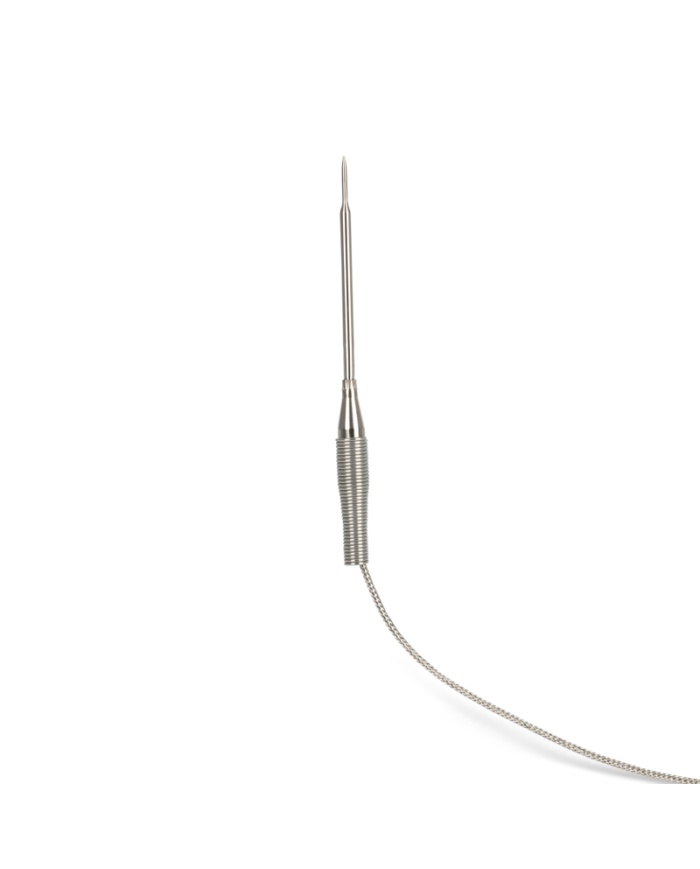 ETI Givare, termoelement typ K, insticksgivare med nål Ø3.3 x 305mm, snabb respons, perfekt för rökar och grillar, 1,2 meter flätad glasfiber-kabel