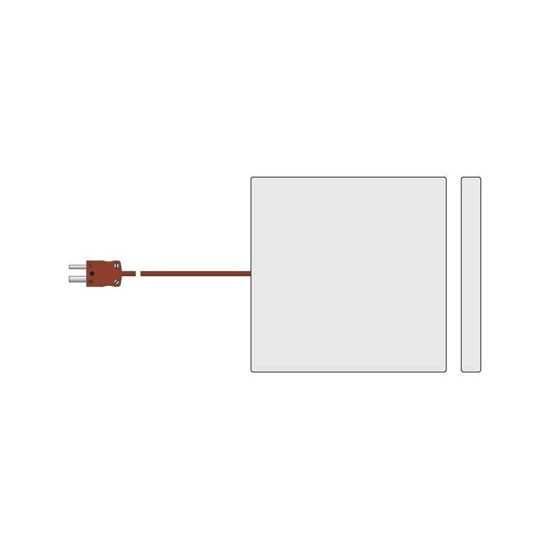 ETI Givare, termoelement typ T, simulerar temperatur i livsmedel i kylar och frysar med sin stora mätkropp, 9 x 100 x 100mm. 1 meter kabel
