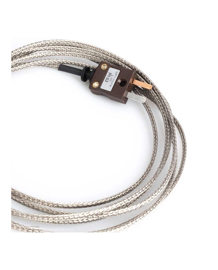 ETI Givare, termoelement typ T, kryo-givare för temperaturer ner till minus 100°C, Ø3.3 x 180mm, 2 meter PTFE-kabel med extern metallfläta