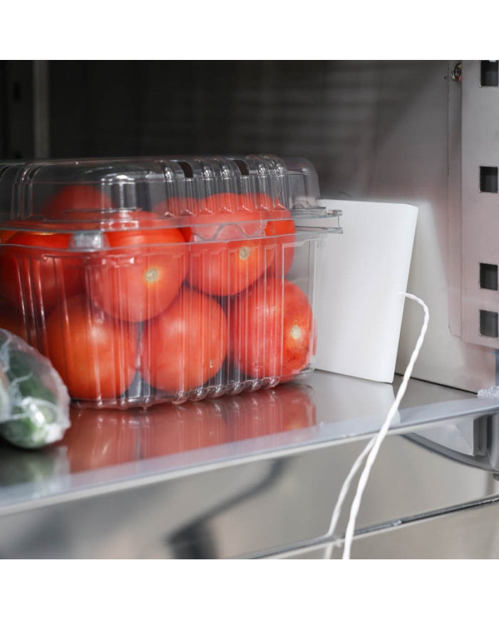 ETI Givare, NTC-termistor, simulerar temperatur i livsmedel i kylar och frysar med sin stora mätkropp, 9 x 100 x 100mm. 1 meter kabel, Lumberg-kontakt