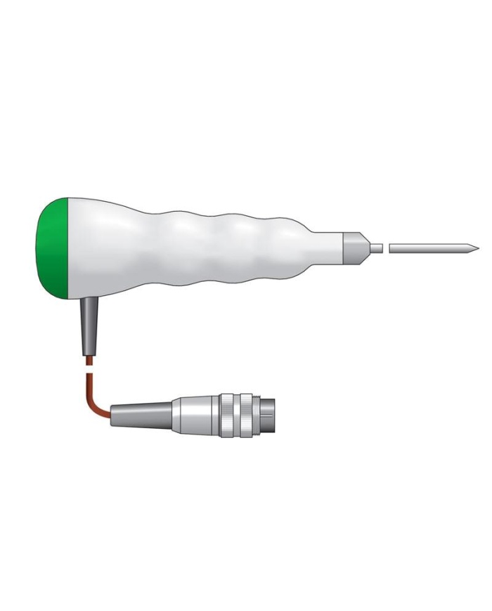 ETI Givare, termoelement typ T, Ø3,3 x 130mm, insticksgivare med kraftigt handtag med grön hätta, passande Therma 22. 1 m kabel med Lumberg kontakt