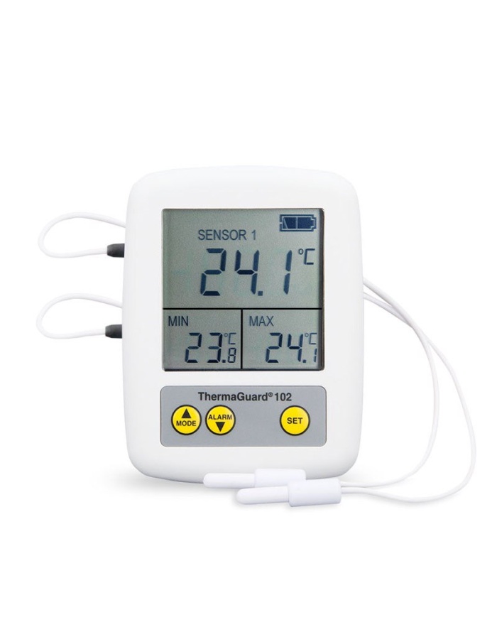 ETI Kyl & Frystermometer ThermaGuard® 102, med 2 st externa givare med vardera 2m kabel