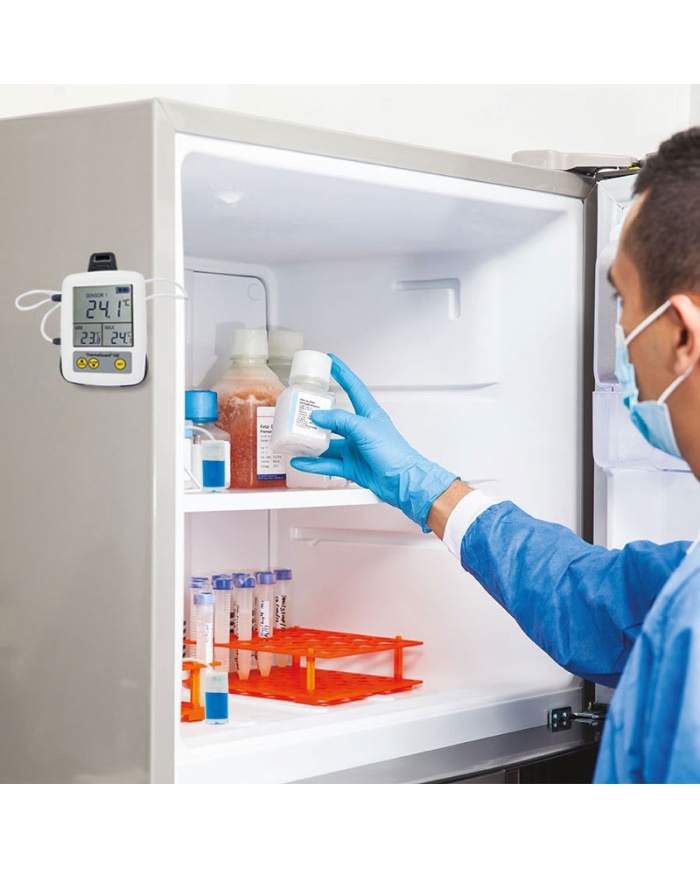 ETI Kyl & Frystermometer ThermaGuard® Pharm 102, med 2 st externa givare med vardera 2m kabel