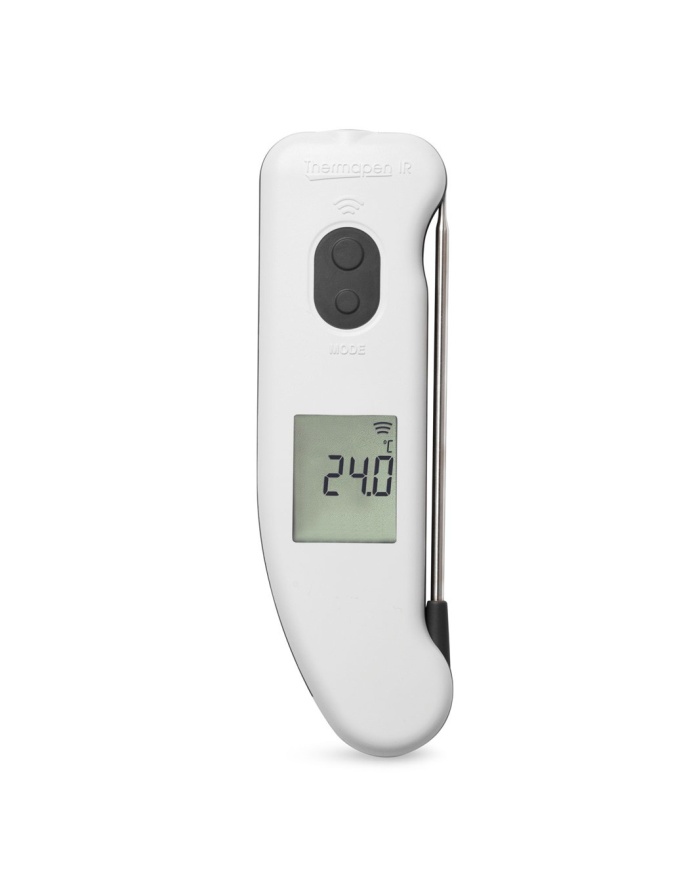 ETI Thermapen® IR-termometer. Kombinerad termometer för livsmedel med IR och utfällbar nålgivare. Kalibreringscertifikat