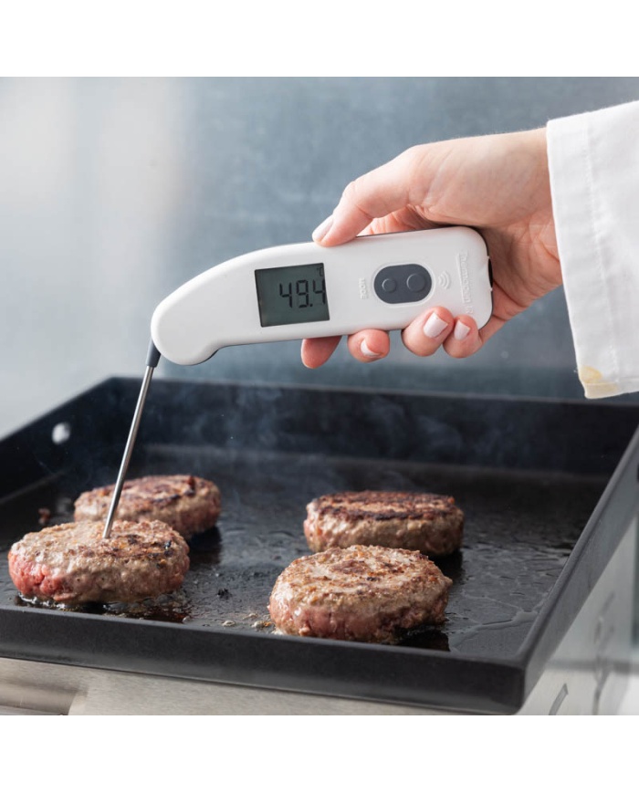 ETI Thermapen® IR-termometer. Kombinerad termometer för livsmedel med IR och utfällbar nålgivare. Kalibreringscertifikat