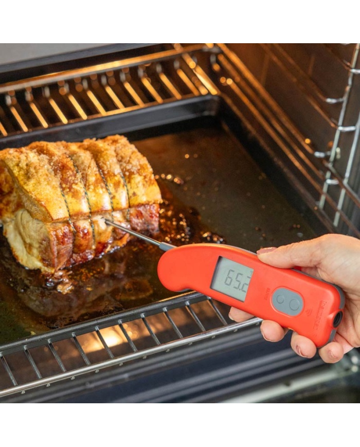 ETI Thermapen® IR-termometer. Kombinerad termometer för livsmedel med IR och utfällbar nålgivare. Kalibreringscertifikat
