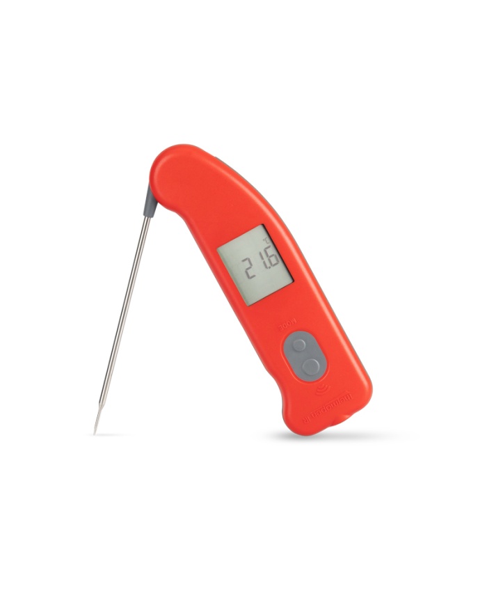 ETI Thermapen® IR-termometer. Kombinerad termometer för livsmedel med IR och utfällbar nålgivare. Kalibreringscertifikat