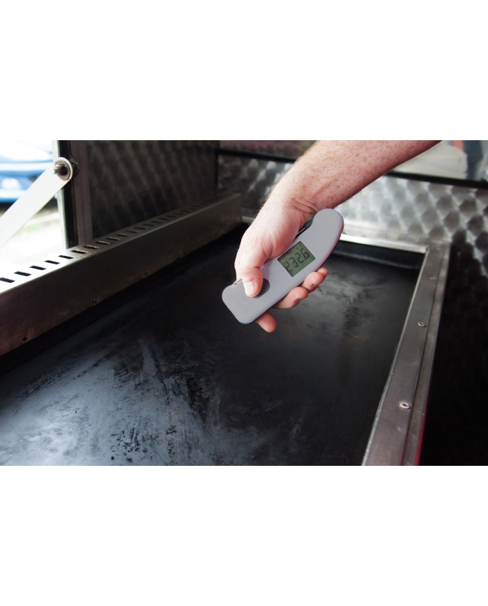 ETI Termometer Thermapen® IR Blue. Med utfällbar insticksgivare och yttemperatur med beröringsfri IR. Max och Min. Överföring av mätdata med Bluetooth.