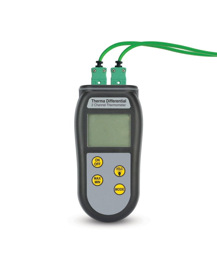 ETI Therma Differenstermometer. Mäter T1 och T2 samt T1-T2. Perfekt för värmetekniker. IP67