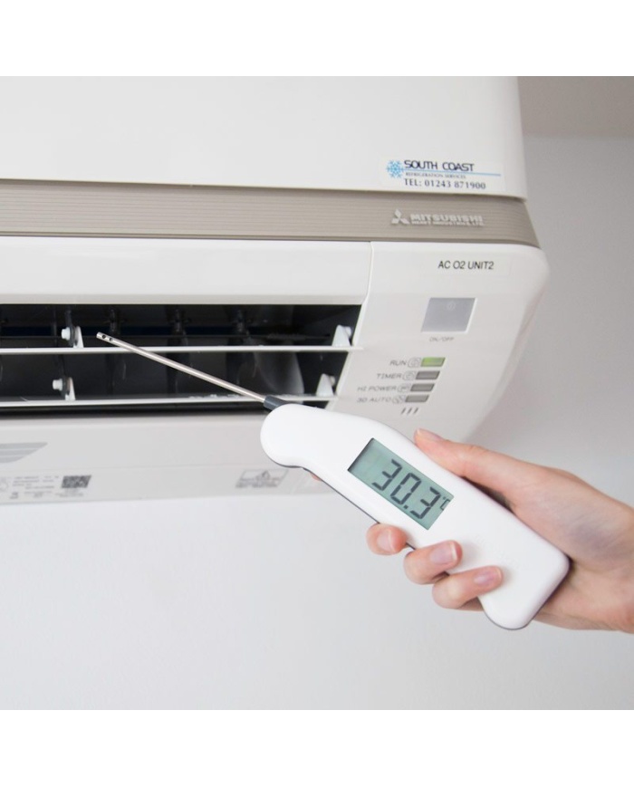 ETI Termometer Thermapen® med utfällbar luftgivare Ø8mm x 95mm och väska.