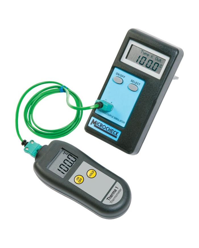 ETI MicroCheck® kalibrerad temperatursimulator, simulerar temperaturgivare Typ K för 3 temperaturpunkter: -20°C, +20°C & +200°C. Med kalibreringscertifikat och skyddshölje.