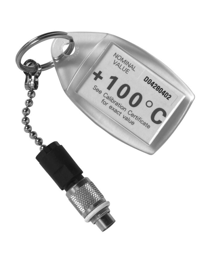 ETI Temperatursimulator för PT100-givare med Lumberg-kontakt. Temperatursimulering +100°C. Kalibreringscertifikat.