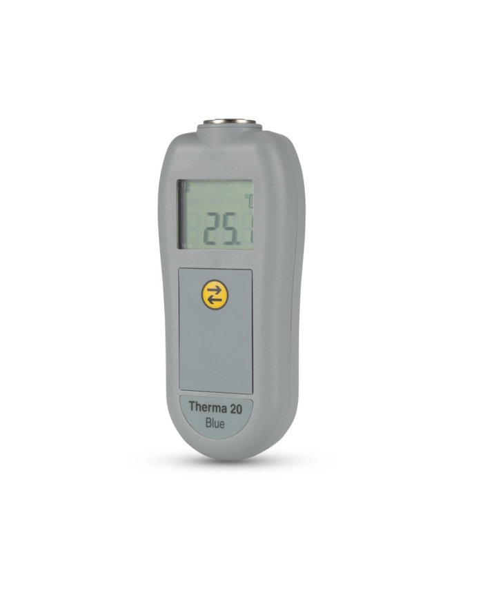 ETI Termometer Therma® 22 Blue, temperaturöverföring med Bluetooth. För NTC-termistorgivare, Lumbergkontakt. Gratis app för mobiltelefon. Med kalibreringscertifikat.