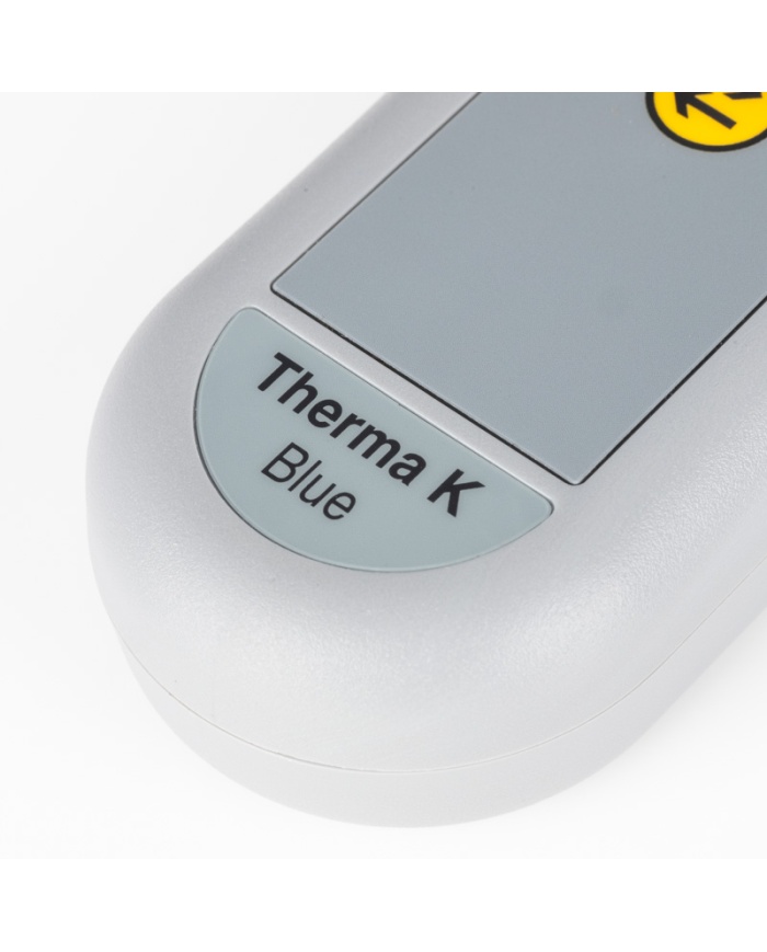 ETI Termometer Therma® K Blue, temperaturöverföring med Bluetooth. För givare termoelement Typ K. Gratis app för mobiltelefon. Med kalibreringscertifikat.