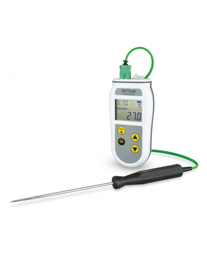 ETI Saf-T-Log® HACCP-termometer med automatisk rapportgenerering. Anger tid, datum & användare i rapport. Exkl. givare