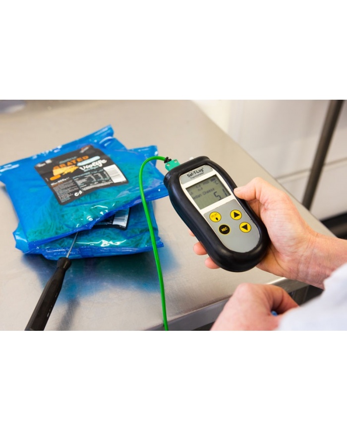 ETI Saf-T-Log® HACCP-termometer med automatisk rapportgenerering. Anger tid, datum & användare i rapport. Exkl. givare