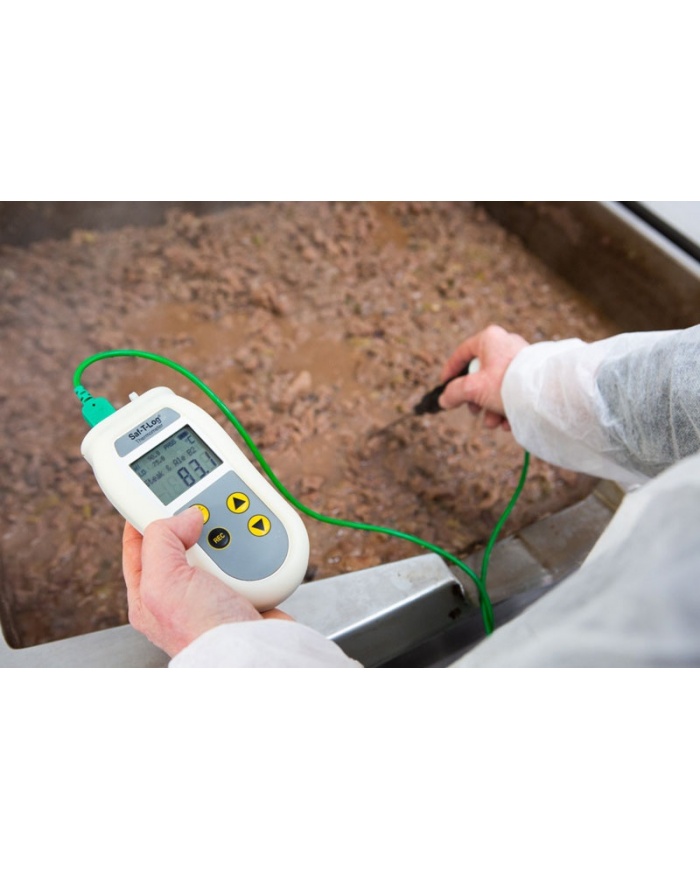 ETI Saf-T-Log® HACCP-termometer med automatisk rapportgenerering. Anger tid, datum & användare i rapport. Exkl. givare