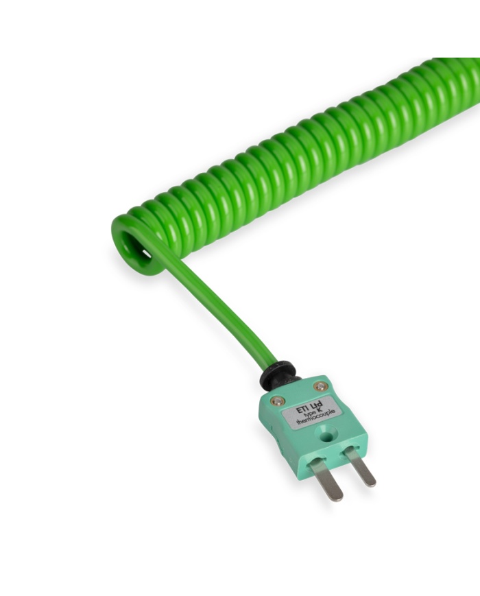 ETI Förlängningskabel för givare termoelement typ K - förlänger din givare med 2 meter, spiralkabel.