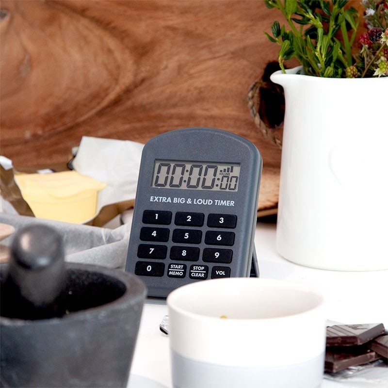 ETI Kökstimer med extra högljudande alarm, vattentålig IP65, för ned/uppräkning, 99 tim 59 min
