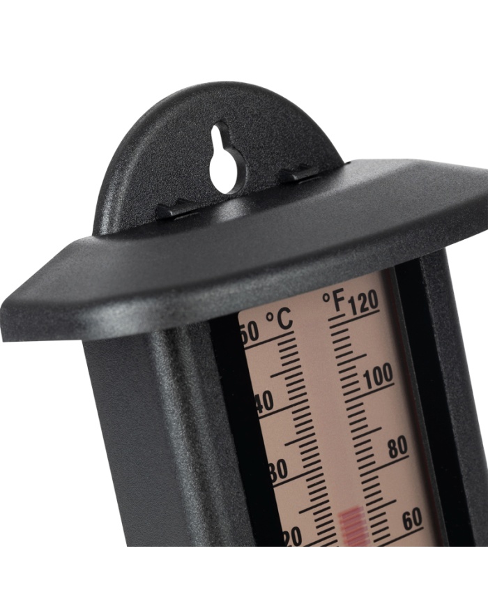 ETI Analog & digital rumstermometer med max/min-visning. Färg: svart