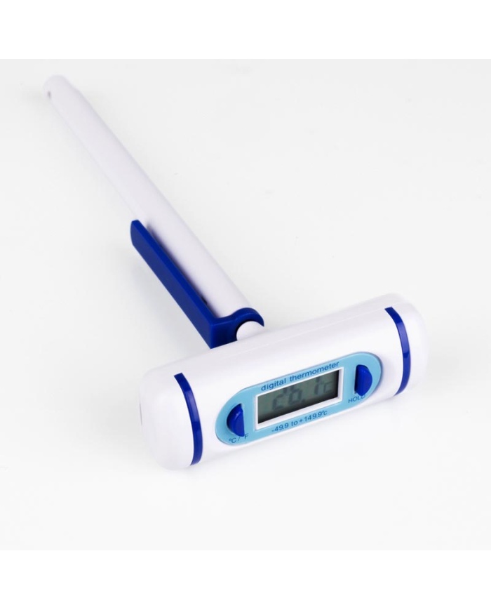 ETI Instickstermometer i pennformat med display riktad uppåt, med skydd och min- / maxvisning