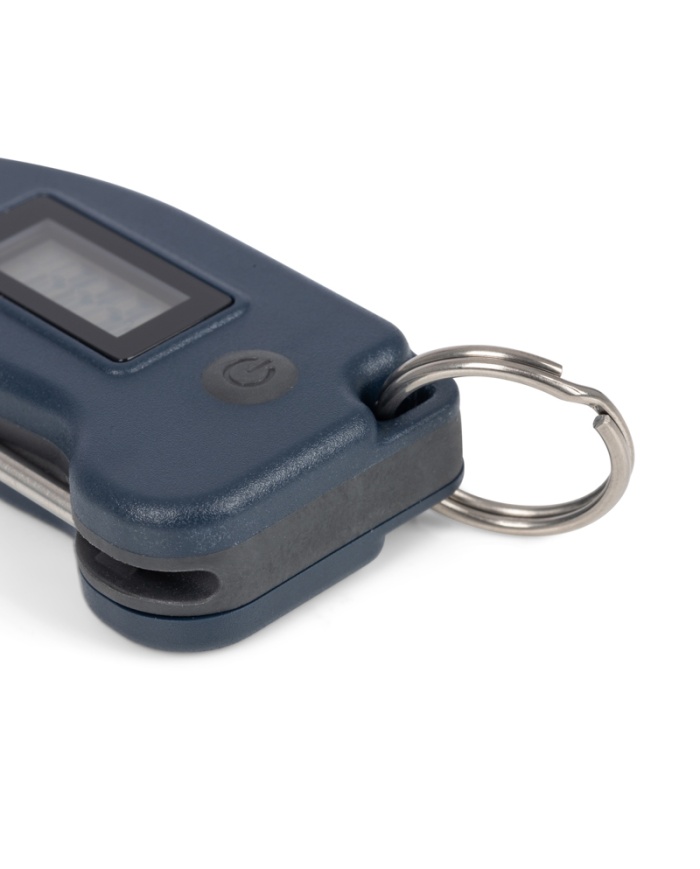 ETI Digital miniatyr-termometer med insticksnål. Kan fästas på din nyckelknippa. Blå.