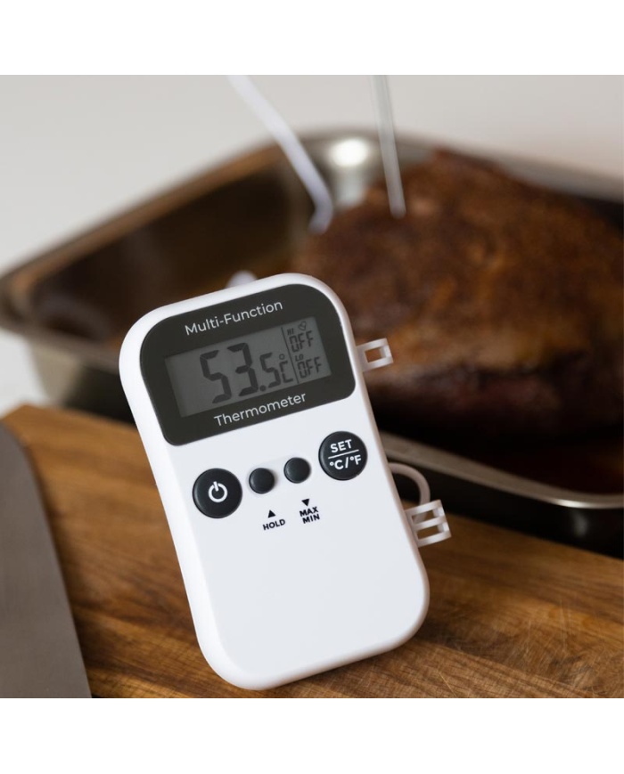 ETI Digital catering-termometer, med insticksgivare, Ø3.5 x 125mm, på 1m kabel. Enkel kalibreringsfunktion i isbad.