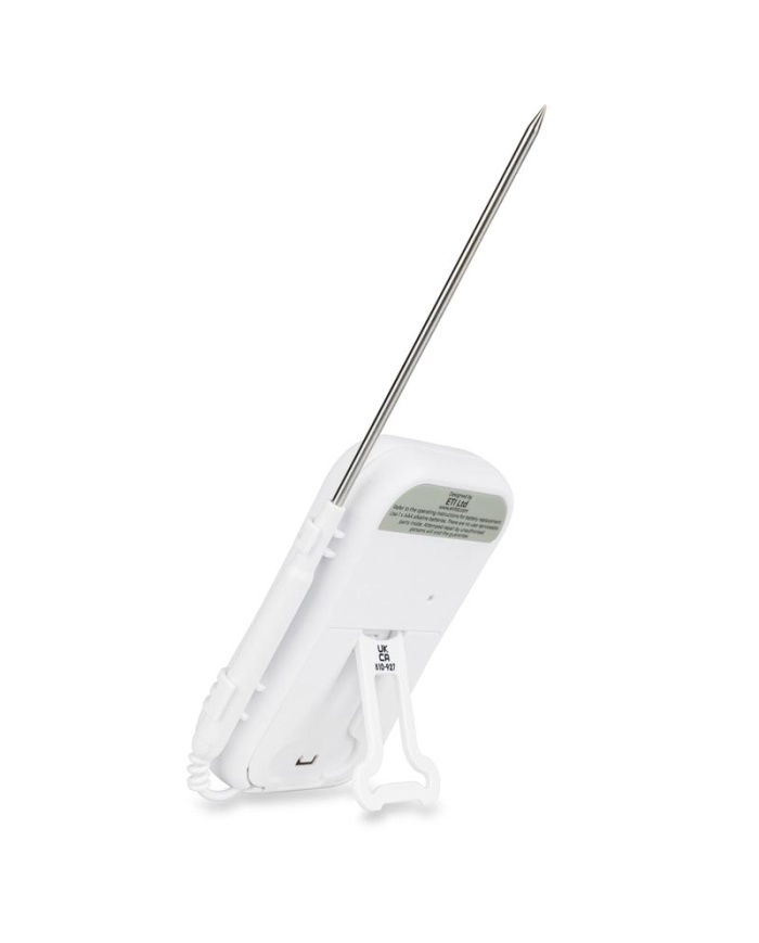 ETI Digital catering-termometer, med insticksgivare, Ø3.5 x 125mm, på 1m kabel. Enkel kalibreringsfunktion i isbad.