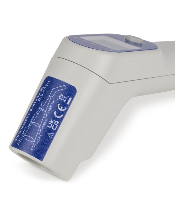 ETI RayTemp® 3 infraröd termometer idealisk för livsmedel, -60 till +500°C. 12:1 avstånd:mätyta. Med cirkulär lasermarkör för enkel mätning