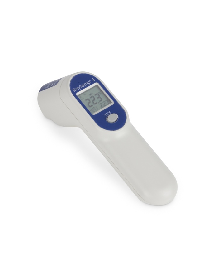 ETI RayTemp® 3 infraröd termometer idealisk för livsmedel, -60 till +500°C. 12:1 avstånd:mätyta. Med cirkulär lasermarkör för enkel mätning