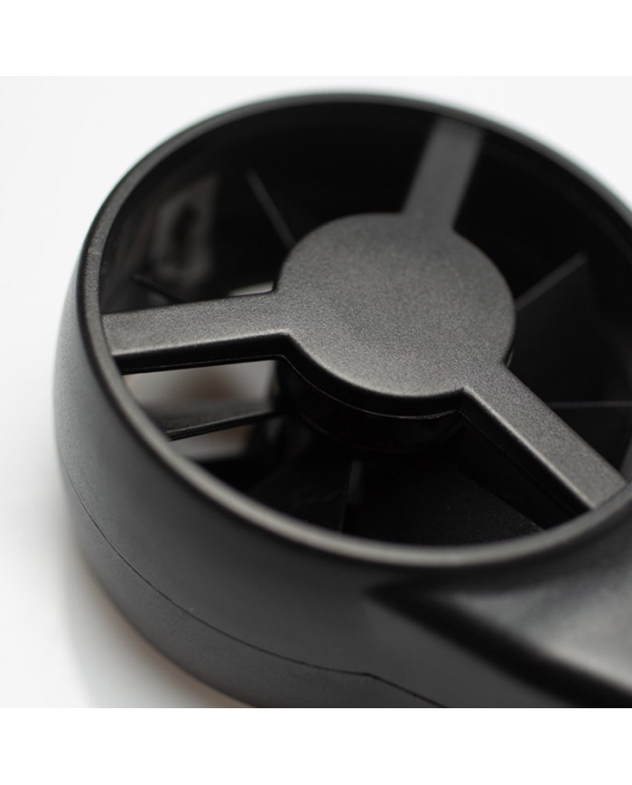 ETI Anemometer & termometer model 9035, visar sanmtidigt lufthastighet och temperatur. Max & Min. Givaren är monterad på spiralkabel